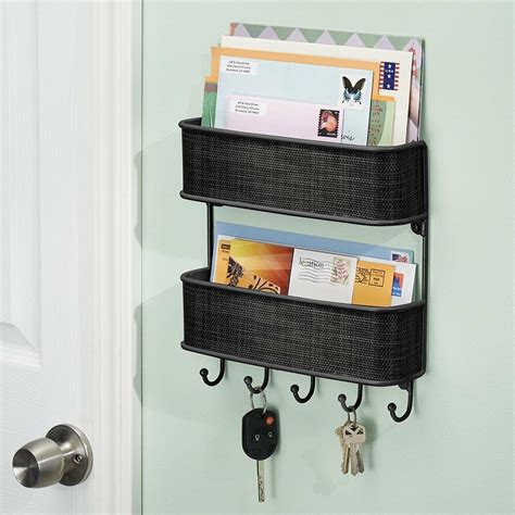 hanging wall mail organizer|hanging mail organizer for kitchen.